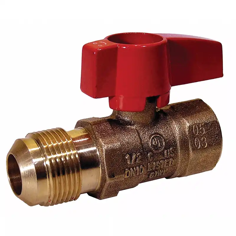Dormont 91-2032 Gas Connector Shutoff Valve 1/2 inches Od Flare X 1/2 inches Fip