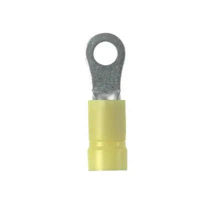 Panduit EV10-6RB-Q Stronghold Ring Terminal, Vinyl Insulated, 12-10 AWG, 6 Stud Size