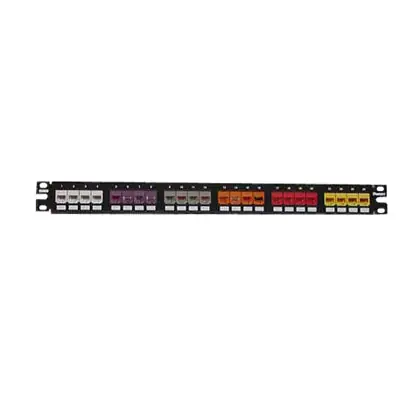 Panduit CPP24FMWBLY Mini-Com Flush Patch Panel 24 Port 1 Ru Bl