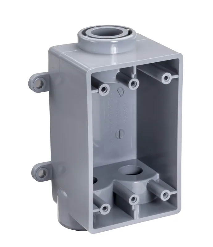 Topaz 1302TZ Junction Box, Type FSCC, PVC, Wall Mount, 3/4 inches