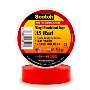 3M 108108 Scotch Vinyl Electrical Red Color Coding Tapes 35