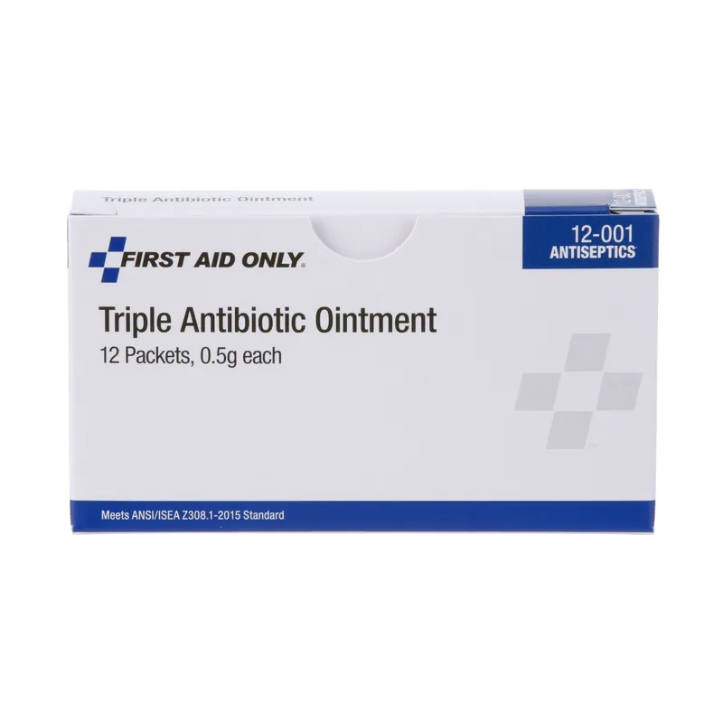 First Aid 12-001 Triple Antibiotic Ointment Packet (Box of 12)