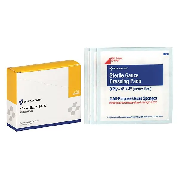 First Aid 3-300 Gauze Pad 4 inches Gauze Pad