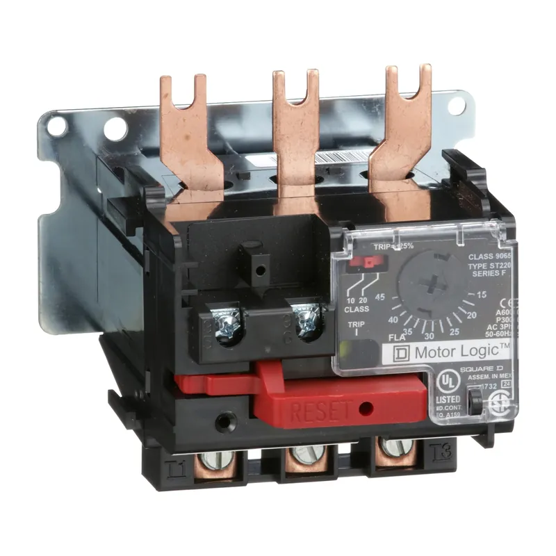 Square D 9065ST220 600 VAC 15 to 45 Amp 3-Phase Size 2 NEMA Solid State Thermal Overload Relay