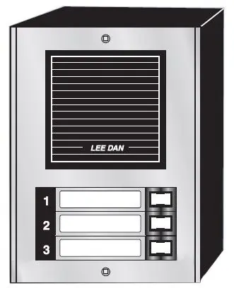 Lee Dan LDES003S Door Panel 3 Button Aluminum Surface Mount