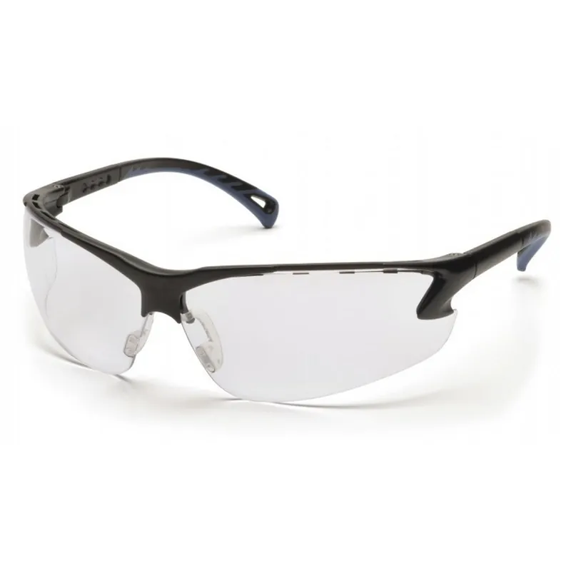 Pyramex SB5710DT Safety Glasses, Wraparound Clear Polycarbonate Lens, Anti-Fog, Anti-Static, Scratch-Resistant