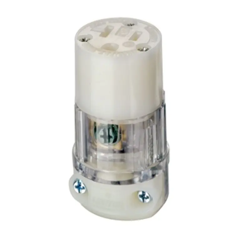 Leviton 8319-CT Connector Straight Blade Hospital Grade 20 Amp, 125 Volt, Grounding