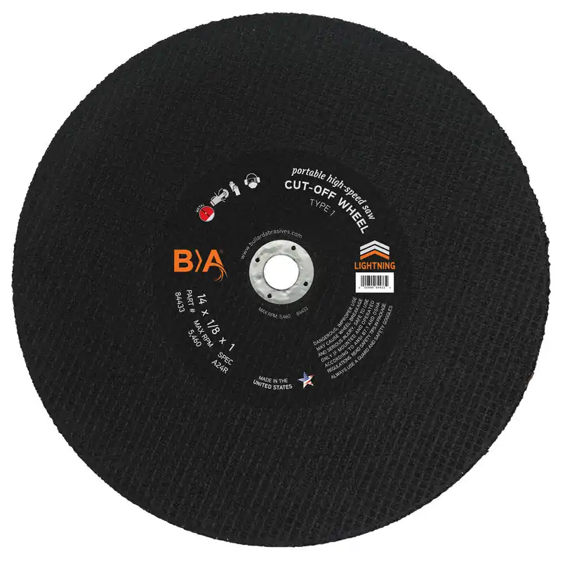 Bullard Abrasive 84433 Cut-Off Wheel 14 in x 1/8 in x 1 in