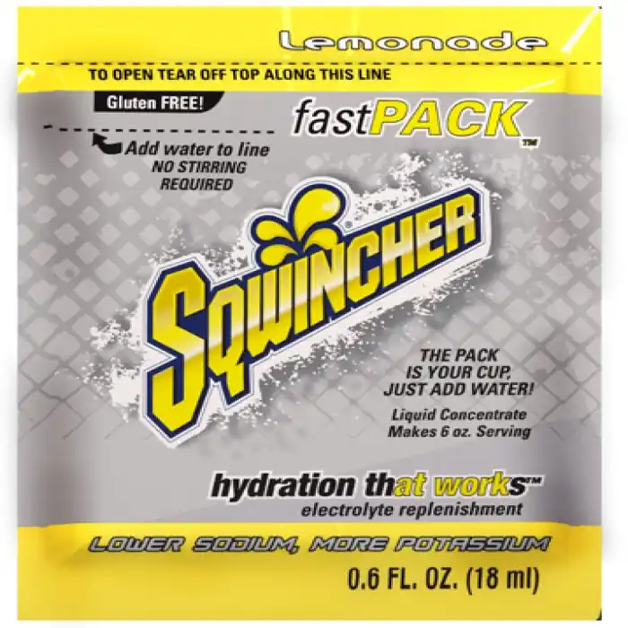 Sqwincher 015303-LA Fast Pack Lemonade 6 oz Pack