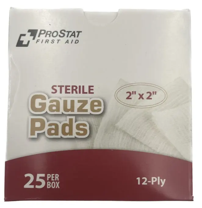 Prostat 2198 Sterile Gauze Pads 2 inches x 2 inches 25ct