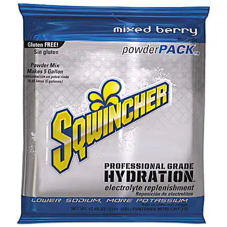 Sqwincher 016400-MB Powder Pack Mixed Berry 47.66 oz Pack REPLACEMENT 016400-MB