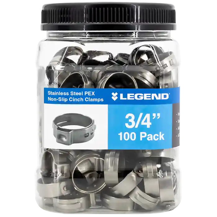 Legend Valve 460-934J ss clamp non-slip 3/4in jar of 100