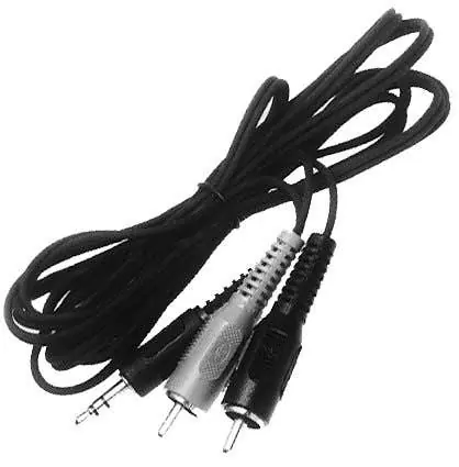 Calrad 55-899-3 "Y" Cable, 3.5mm Stereo Male to 2 RCA Males, 3 Ft. Long
