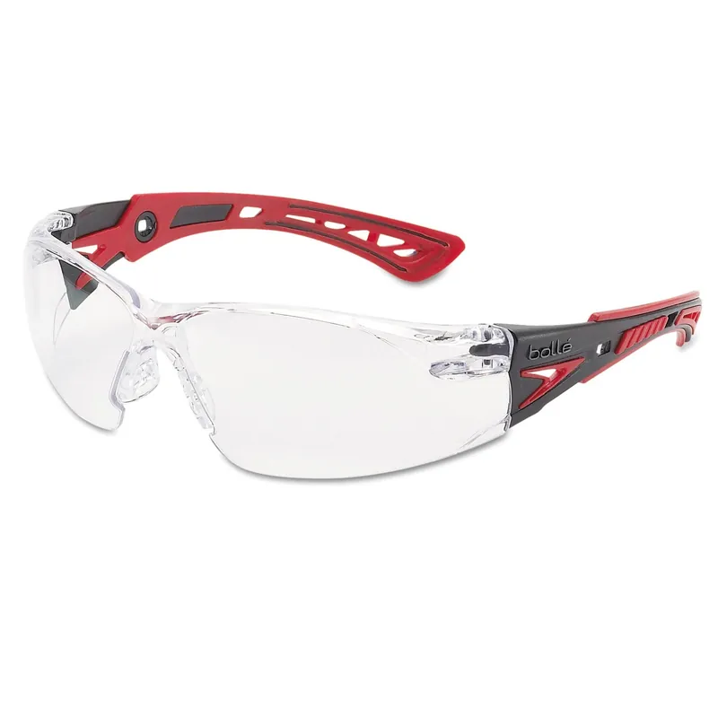 Bolle 41080 Rush+ Series Safety Glasses Clear Lens Anti-Fog/Anti-Scratch
