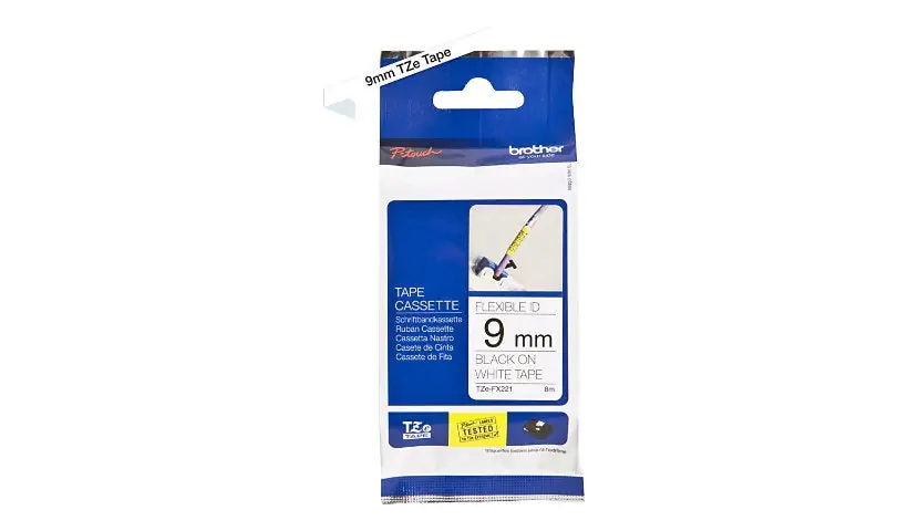 Brother TZeFX221 Label Tape Cartridge, 23/64 inchesW