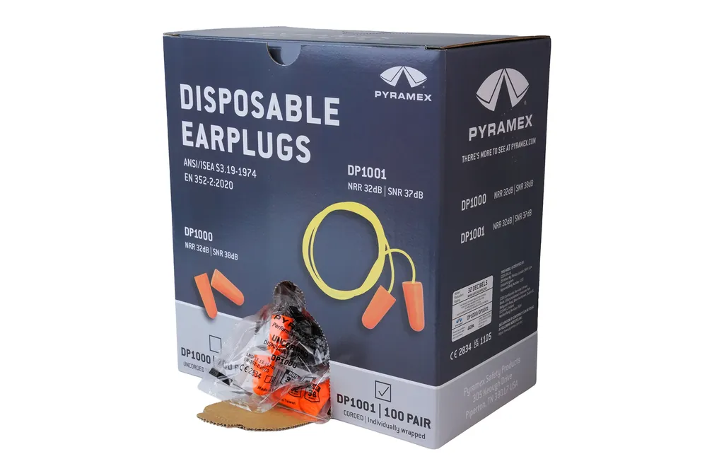 Pyramex DP1001 Ear Plug Corded 100/Box