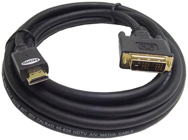 Calrad 55-628-6 DVI-D Male to HDMI Male Digital Video Cable 6 Ft. Long