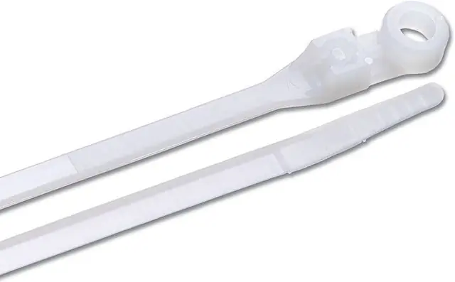 Itm WCM0108 Tie Wraps W/mounting Hole 14 inches White 100 Pcs.
