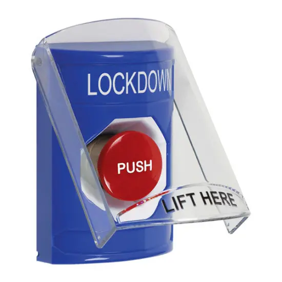 Sti SS24A4LD-EN Stopper Station with Horn Momentary with LOCKDOWN Label
