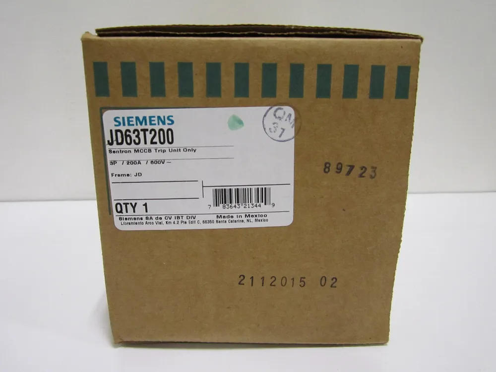Siemens JD63T200 Circuit Breaker 200 Amp 3 Pole REPLACEMENT MPN
