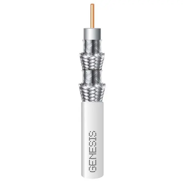 Genesis Cable 53565012 RG6 CCS Quad-Shield Natural 500Ft. Reel
