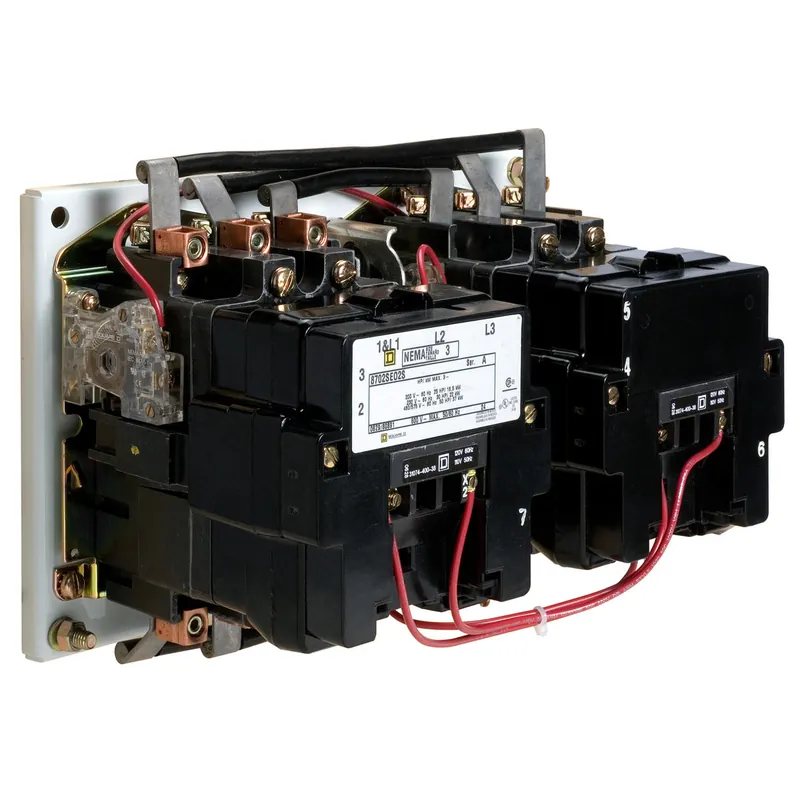 Square D 8702SEO1V02S 110/120 VAC 90 Amp 3-Pole Open Type Full Voltage Reversing Magnetic Contactor