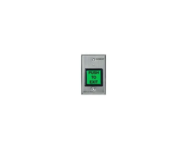 Seco-Larm SD-8202GT-PEQ RF Wireless Request-to-Exit Plate, Single-Gang, Green 2″ Square Button