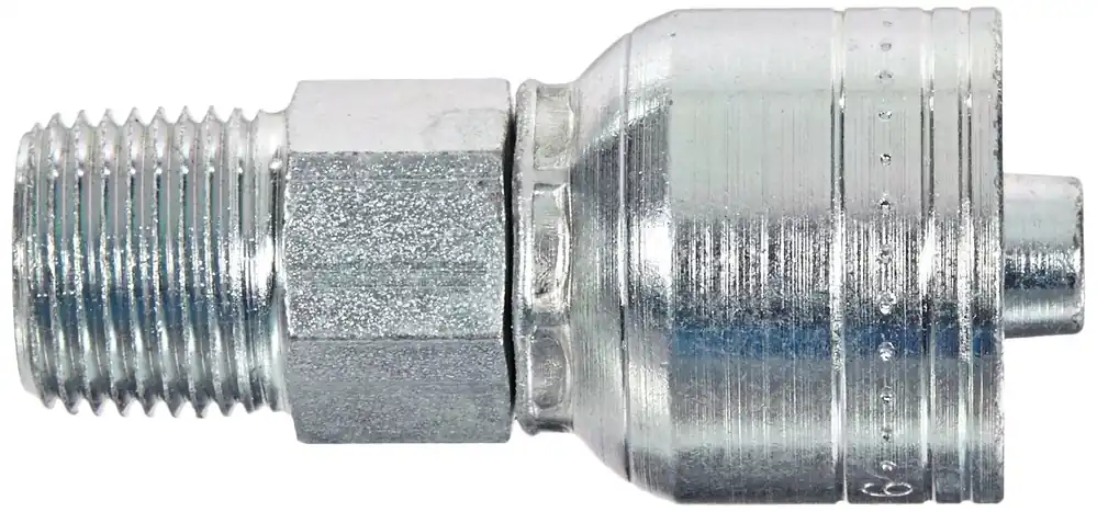 Eaton 1AA6MP6 Aeroquip Carbon Steel Global TTC Crimp Hose Fitting 3/8 inches Hose ID, 3/8 inches - 18 Thread