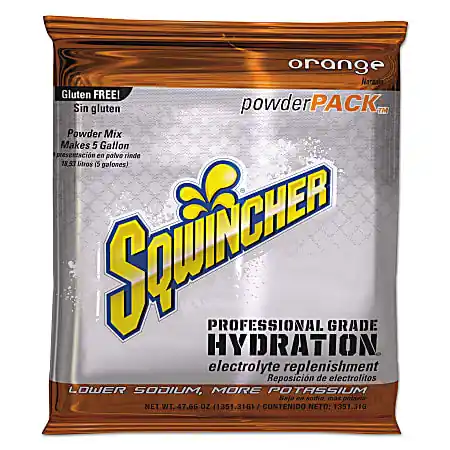 Sqwincher 016404-OR Powder Pack Orange 47.66 oz Pack
