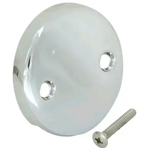 Ez-Flo 35245 Two-Hole Overflow Face Plate With Brass Screws