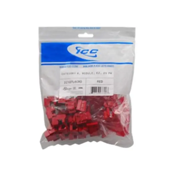 Icc IC107L6CRD cat6 rj45 keystone jack 25-pack