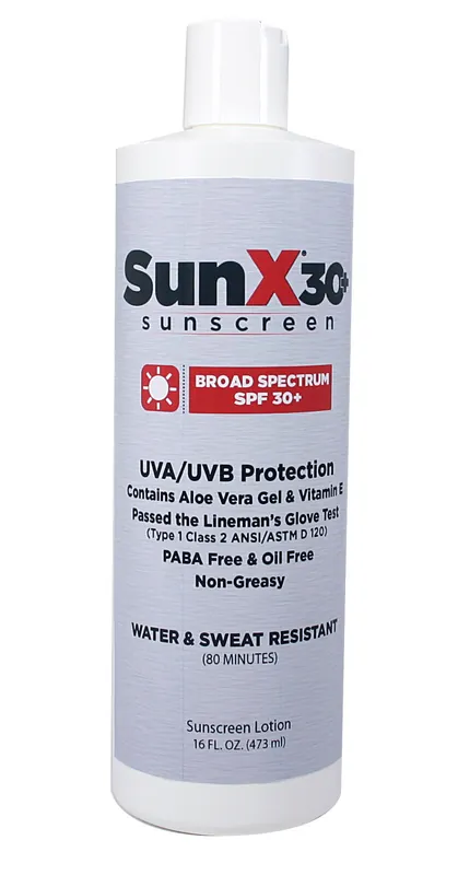 Coretex 71667 Sun X SPF 30+ Broad Spectrum Sunscreen Lotion, 16 Ounce Bottle, Case of 12