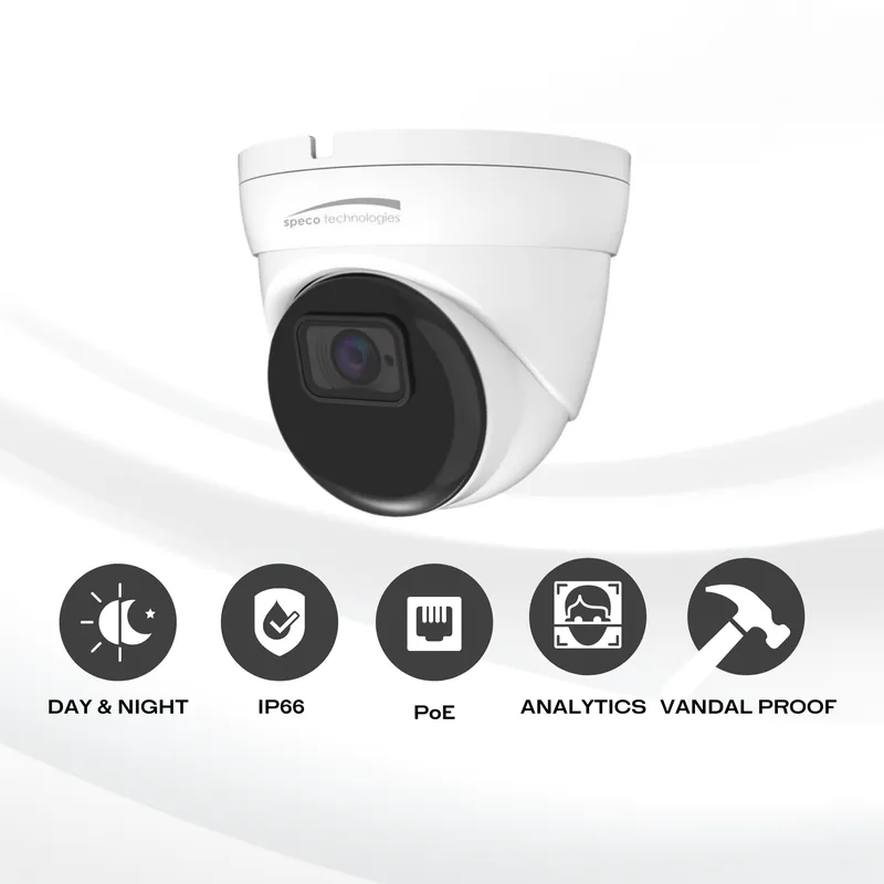 Speco O8T1G 8MP Outdoor Network Turret Camera with Night Vision