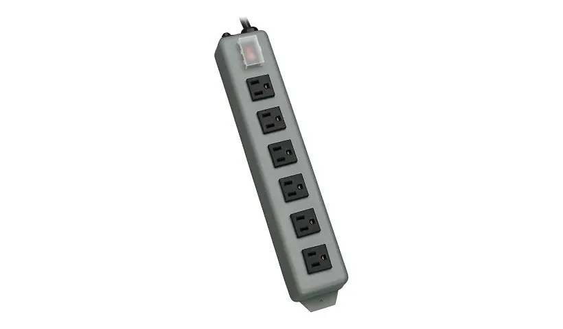Tripp Lite UL24RA-15 Waber Industrial Power Strip 6 Right-Angle Outlets 15 feet Cord Locking Switch Cover