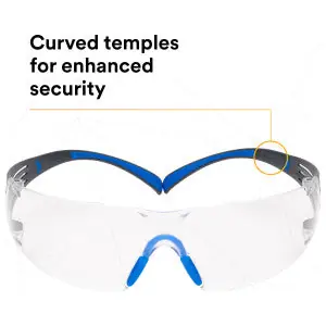 3M SF401SGAF-BLUE SecureFit Safety Glasses 20 EA/Case