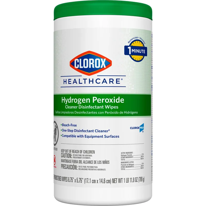 Clorox 30825 Healthcare Cleaner Disinfectant Wipes 155 Wipes/Pack, 6 Pack/Carton