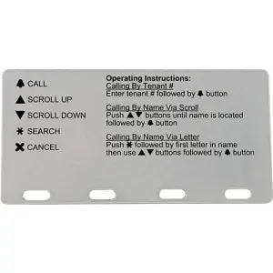 Aiphone 266026 GT Digital Entrance Operation Plate
