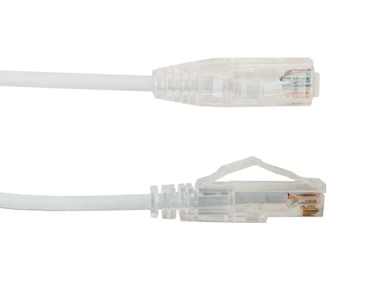 Vertical Cable 077-2017/05WH Cat6A Slim Snagless Patch Cord 6 inches