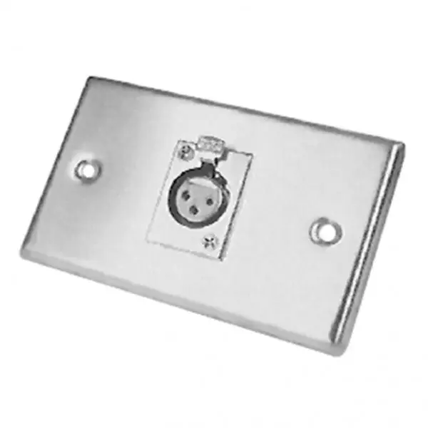 Calrad 30-595 Single XLR Female Steel Plate