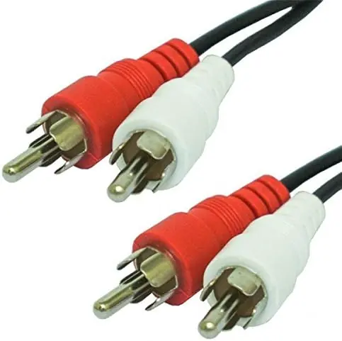 Calrad 55-999-S dual RCA male to male stereo audio cable 6 ft. long