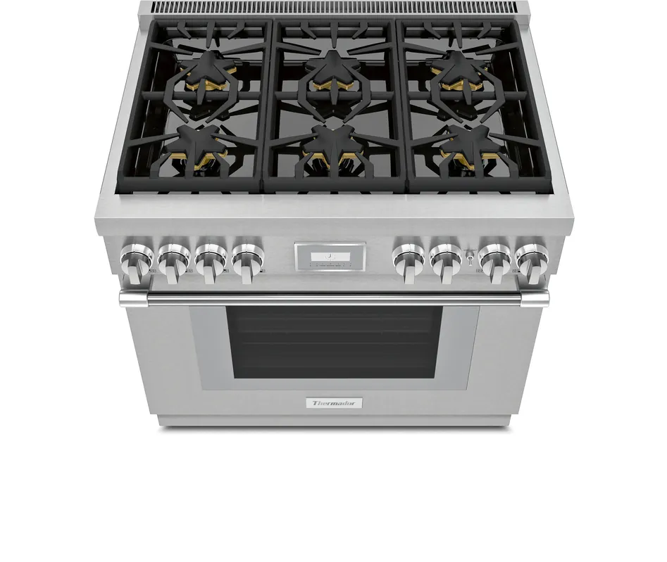 Thermador PRG366WH Gas Professional Range 36 feet' Pro Harmony Standard Depth