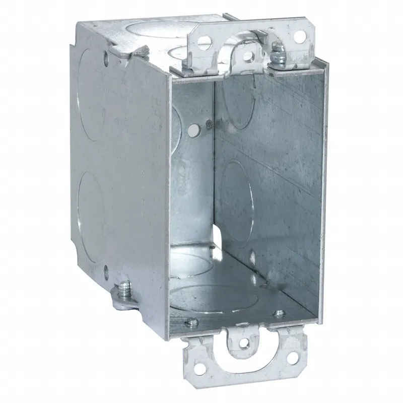 Raco 591 Gangable Switch Box, Steel, 18 cu-in, 1 Gang, 1 Outlet, 9 Knockouts
