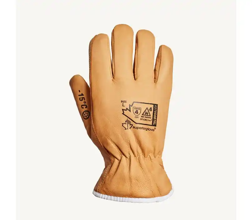 Superior 378GOBTKL-M Endura Multi-Use Winter Leather Driver - Thinsulate Lining - Cut Level A4 - Arc Flash Level 4