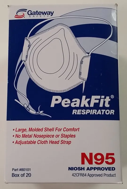 Gateway 80101 PeakFit N95 Unvented Particulate Respirator