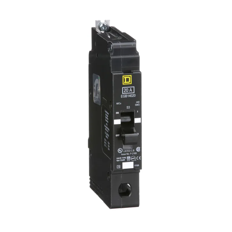 Square D EGB14020 miniature circuit breaker 20 amp 277 volt