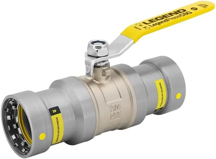 Legend Valve 101-716P LegendPress® CSG P-204G Series Ball Valve, 1-1/4 Inch Press x Press, Full Port