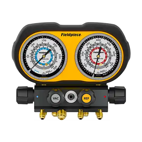 Fieldpiece GS422F Analog Gauge Set 4 Port Manifold
