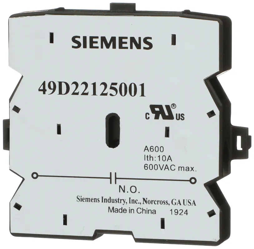 Siemens 49D22125001 Aux Switch DP, 1NO, 75-90amp