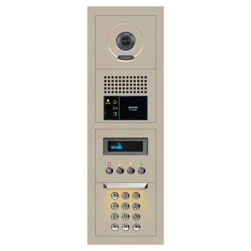Aiphone GTV-DES104B 10-Key Video Entrance Panel Kit 1x4 Size