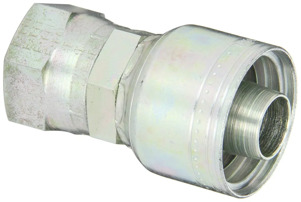 Eaton 1AA12FJ12 Aeroquip Carbon Steel Global TTC Crimp Hose Fitting Female JIC Swivel, Straight, 3/4 inches Hose ID